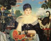 鲍里斯 克斯托依列夫 : The Merchant's Wife at Tea